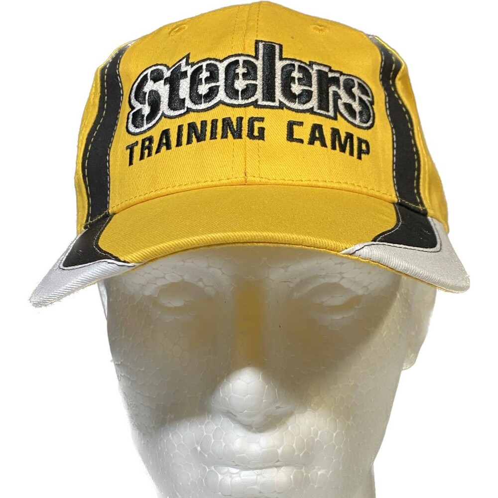 Pittsburgh Steelers yellow and black hat with Velcro adjustable strap